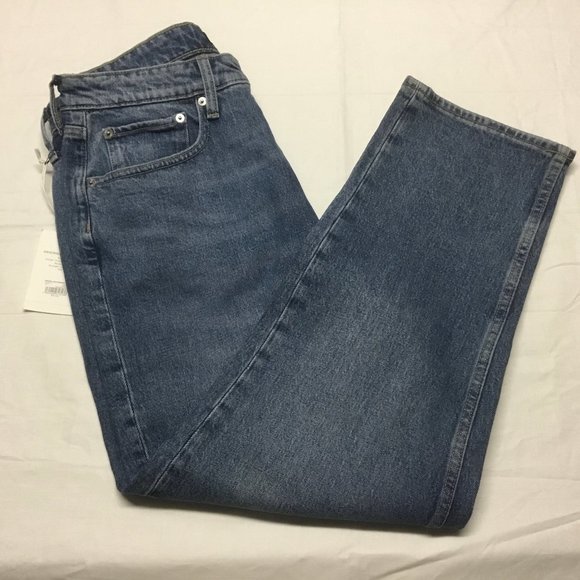 Mom Jeans-Retro 90's Straight Leg High Rise-12 Short - Picture 1 of 9